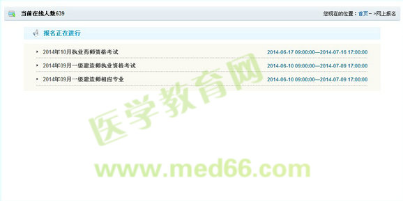 广西省2014年执业药师考试报名入口