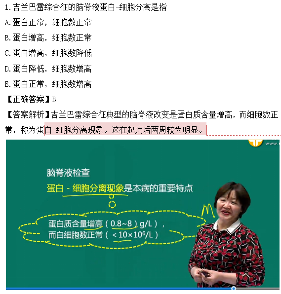 医学教育网课程与2018年临床执业医师考题图文对比第四单元（1）