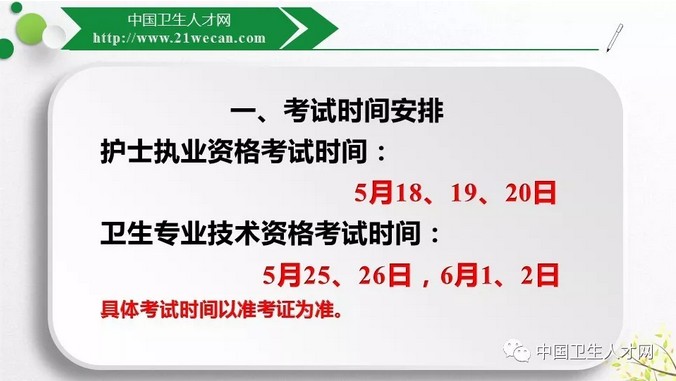 2019内科主治医师考试时间