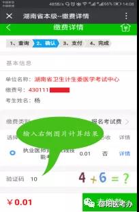 邵阳市2019年中医执业助理医师实践技能电脑端缴费入口