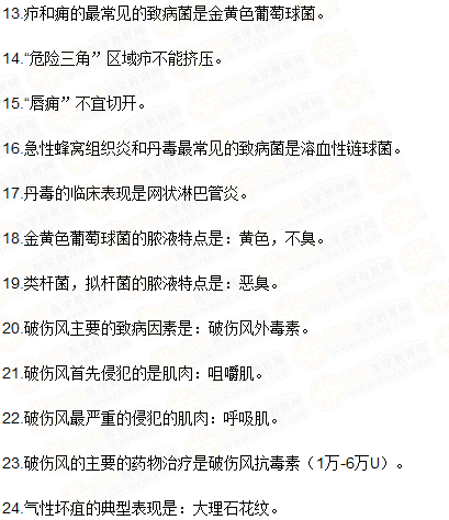 2019年临床助理医师笔试冲刺复习提分必背考点速记（二）