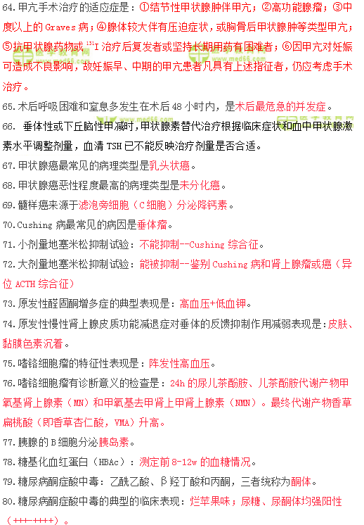 2019年临床执业医师笔试快速提分100条复习资料速记（五）